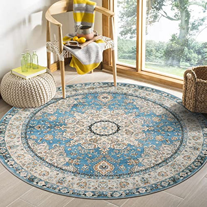 Felice Oriental Floral Medallion Round Rug