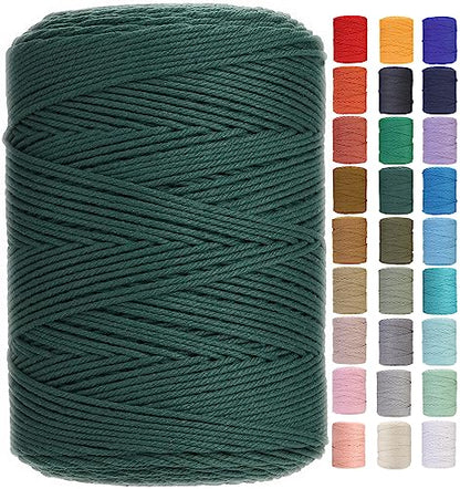 Cotton Macrame Cord 3mm 546yards Natural Colored Macrame Supplies