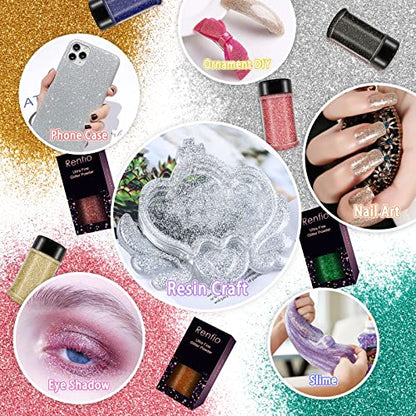 Ultra Fine Glitter Powder Metallic Resin Glitter 2.11 Oz