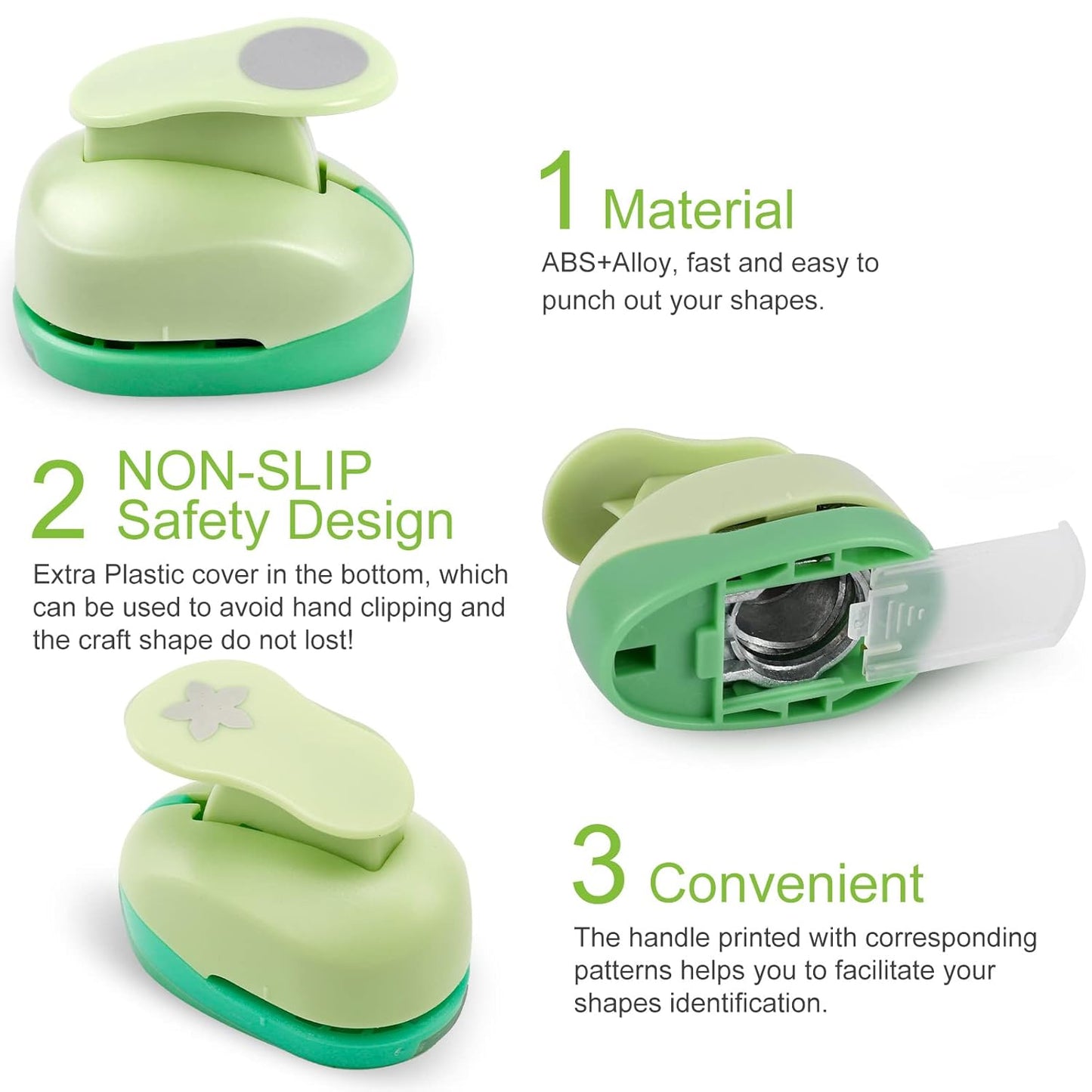 UCEC Craft Hole Punch, 9 Pcs 5/8 Inch Paper Punches for Crafting Hole Punch Shapes Hole Puncher for Crafts, Different Shape Crafting Designs for Crafting & DIY Projects - Crafty Corner