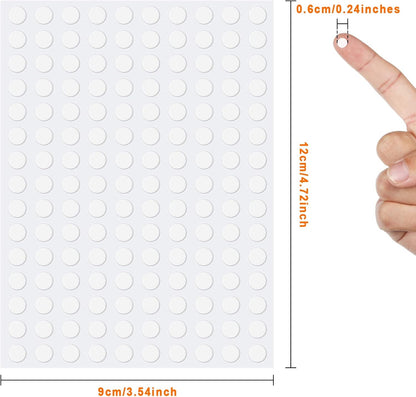 Zonon 3000 Pcs Double Sided Adhesive Dots Clear Glue Point Tape Stickers Balloon Glue Round Mini No Traces Adhesive Sticker Dot Sticker for Classroom Decor Craft DIY Office (0.24 Inch/ 6 mm)