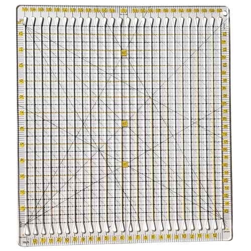 Quilting Template Ruler Slotted Rulers Sewing Quilt Strip Rulers Guides for Fabric Precise Cutting Quilting Patterns Supplies 12.5"x12.5"