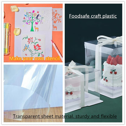 Transparent Blank Mylar Stencil Sheets for Cutting (5 Count)