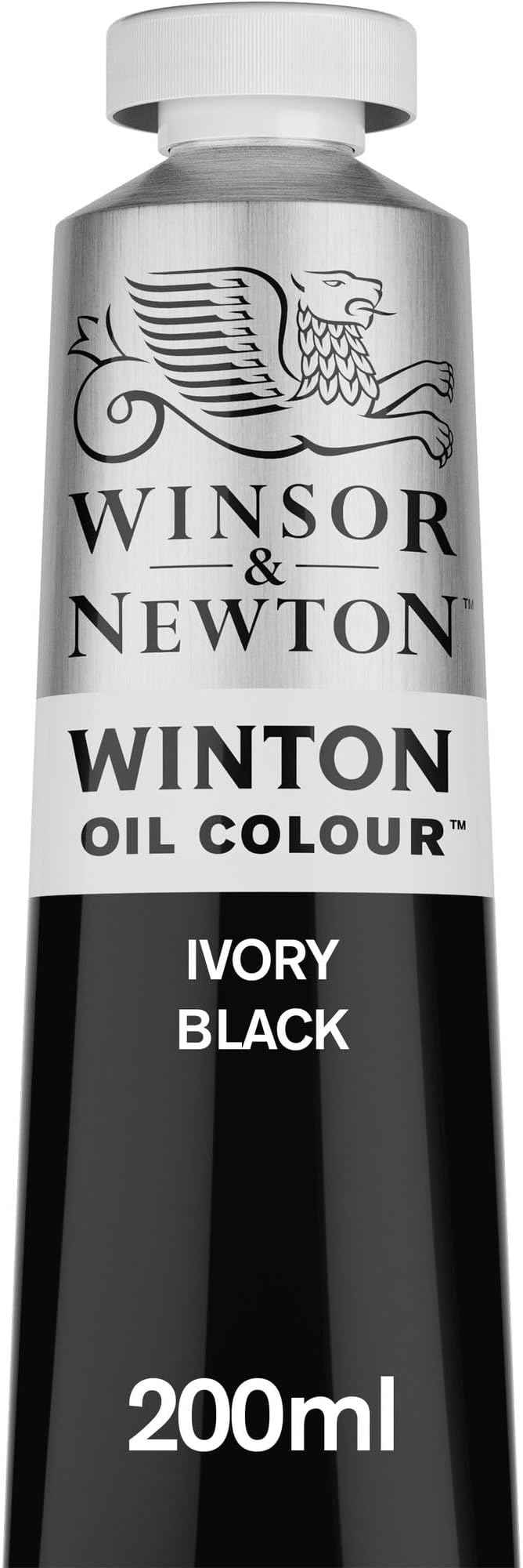 Winsor & Newton Winton Oil Color, 200ml (6.75-oz) Tube, Ivory Black