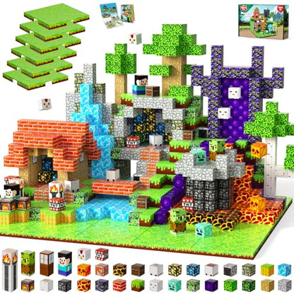 150PCS Magnetic Blocks with 6 Base Plate