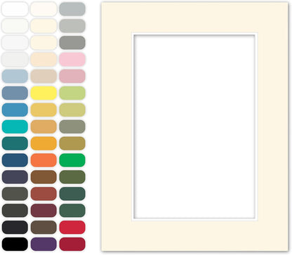 Poster Master Ivory Matboard – 4-Ply Acid-Free Picture Mat Board with 45° Beveled Cut, Made in USA, Custom Cut to Any Size, 1/16" Thickness for Framing & Displays