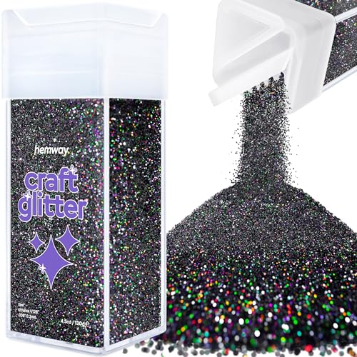 Craft Glitter Shaker Black Holographic 130g Ultrafine (4.5 Ounce)