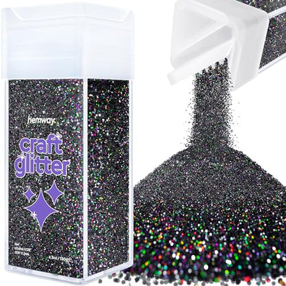 Craft Glitter Shaker Black Holographic 130g Ultrafine (4.5 Ounce)