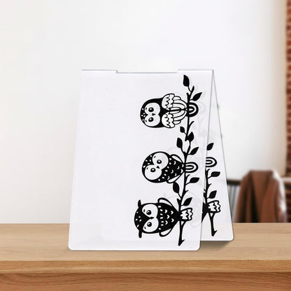 Threetols 3-D Textured Impressions Embossing Folder, Owl Background Embossing Folder for Card Making, Fall Branch Frame DIY Plastic Scrapbooking Photo Album Card Paper DIY Craft Decor Template Mold