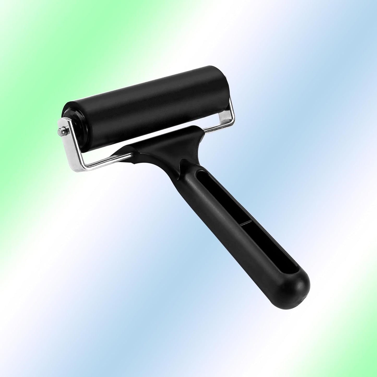 Printmaking Brayers，Rubber Roller, Brayer Ideal for Anti Skid Tape Construction Tools, Print, Ink and Stamping Tools,Crafting, Hard Rubber Roller Brayers, Vinyl Roller Ink Paint Brush (3.9in)