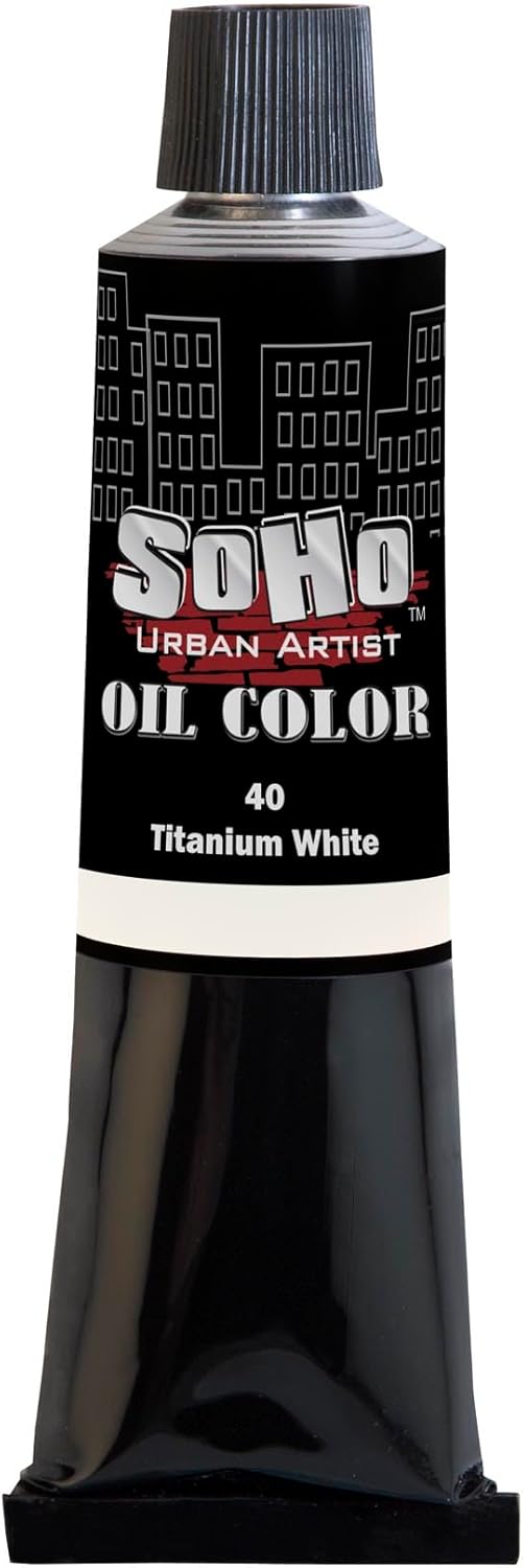 Soho Urban Artist Oil Paint - Titanium White, 170 ml Tube - Best Valued Oil Colors for Painting, Excellent Pigment Load