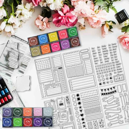 29 Pcs Journal Stamps for Crafting Card Making Supplies Set (29 Count)