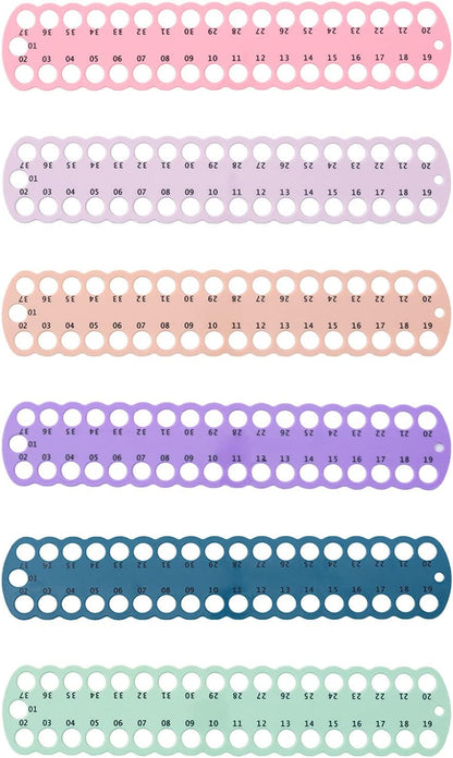 6 pcs Embroidery Floss Organizer,6 Color Plastic Floss Bobbin, Cross Stitch Thread Holder Storage Tool,Floss Organizer Embroidery Shelf (Multicolor)