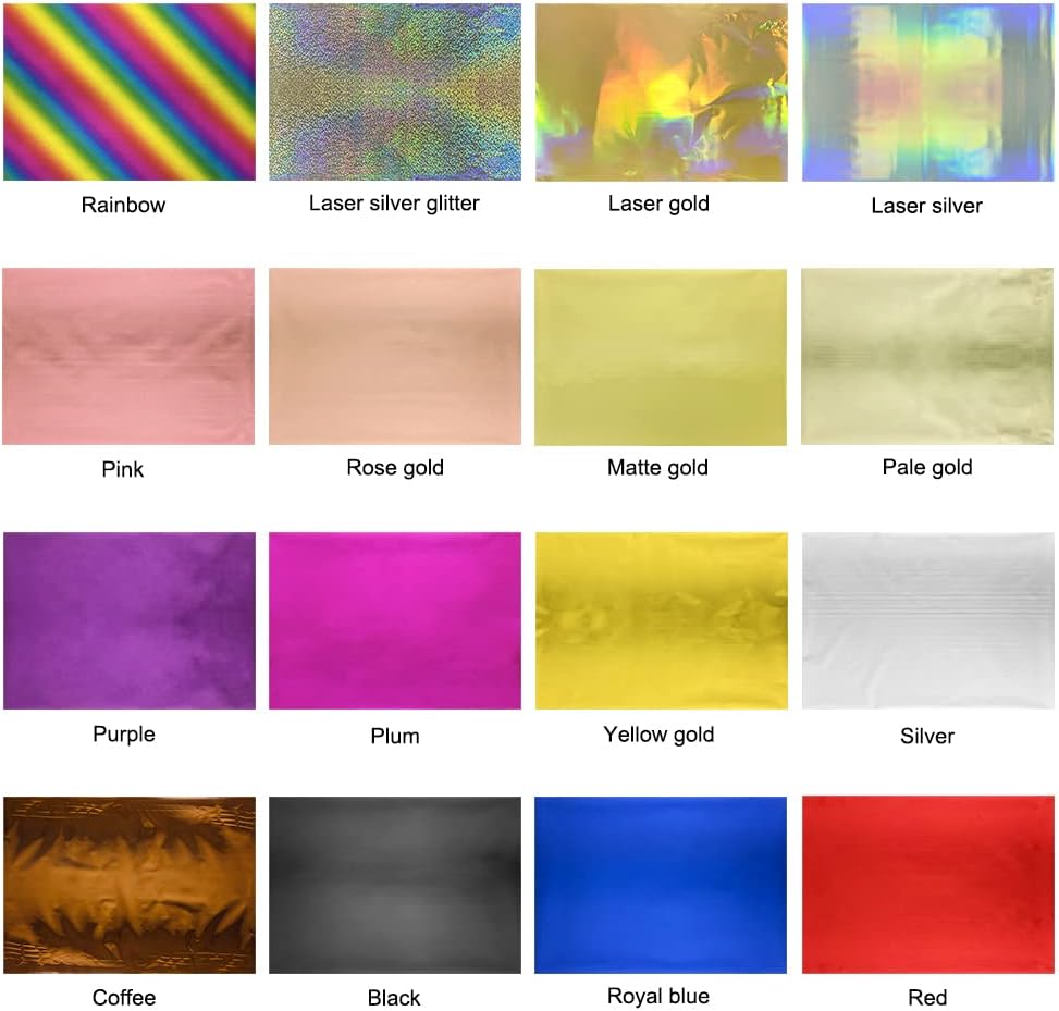 50 Sheets Toner Reactive Foil Sheet for Crafts Paper Holographic Heat Transfer Craft Foil Paper for Scrapbooking Stamping Cardstock Heat Transfer DIY Crafts Accessories 7.9 x 11.4inch-Purple