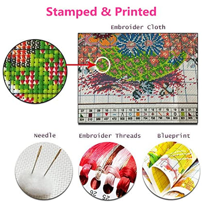 Beginners Cross Stitch Kits Stamped Full Range of Embroidery Kits for Adults DIY Cross Stitches kit Embroidery Patterns for Needlepoint kit