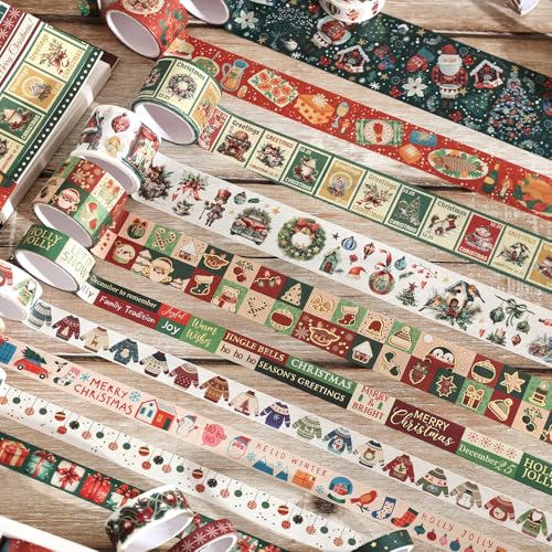 25 Rolls Christmas Gift Washi Tape Set (25 Count)