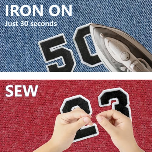 Number Iron On Patches (50 Count)