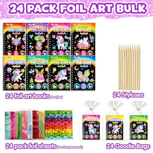 Foil Art Party Favors for Kids (24 Count)