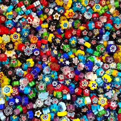 FlaEDFLIFE Flat Glass Millefiori for Mosaic Making Supplies