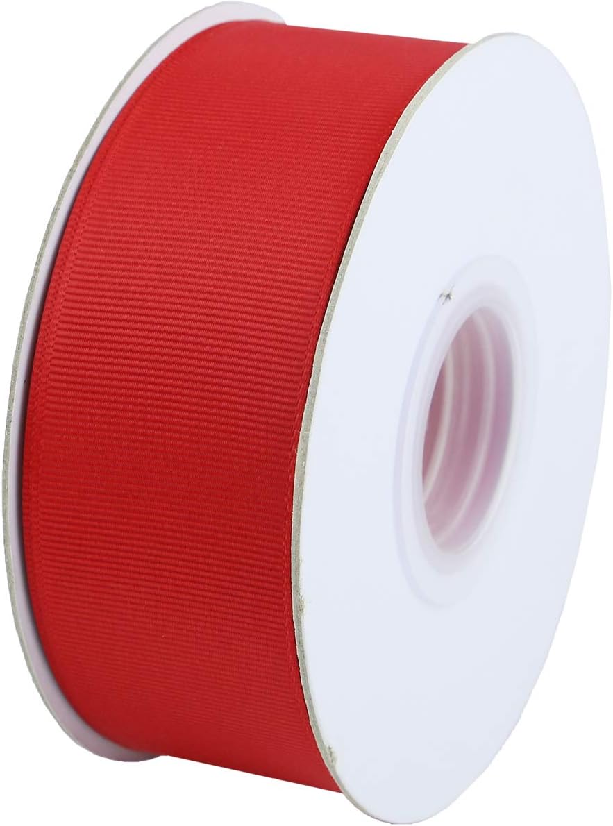 ITIsparkle 11/2" Inch Grosgrain Ribbon 25 Yards-Roll Set for Gift Wrapping Cake Decoration Party Favor Hair Braids Hair Bow Baby Shower Decoration Floral Arrangement Craft Supplies, Red Ribbon - Crafty Corner