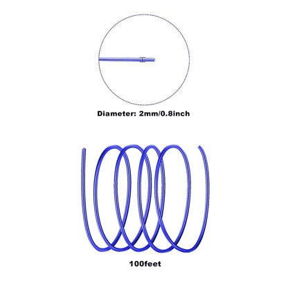 2mm Aluminum Wire - 100 Feet, 12 Gauge, Bendable, Anodized for Sculpting, Jewelry Making, Armature Making
