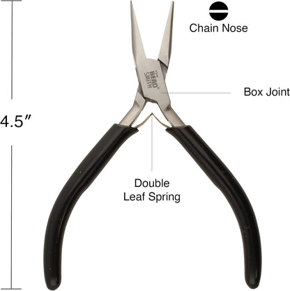 The Beadsmith Precision Series Pliers Set – 3-Piece Kit: Chain Nose, Round Nose and Flush Cutter with Tungsten Carbide Blades – Make Bracelets, Necklaces & Earrings – Tools for Jewelry Making - Crafty Corner