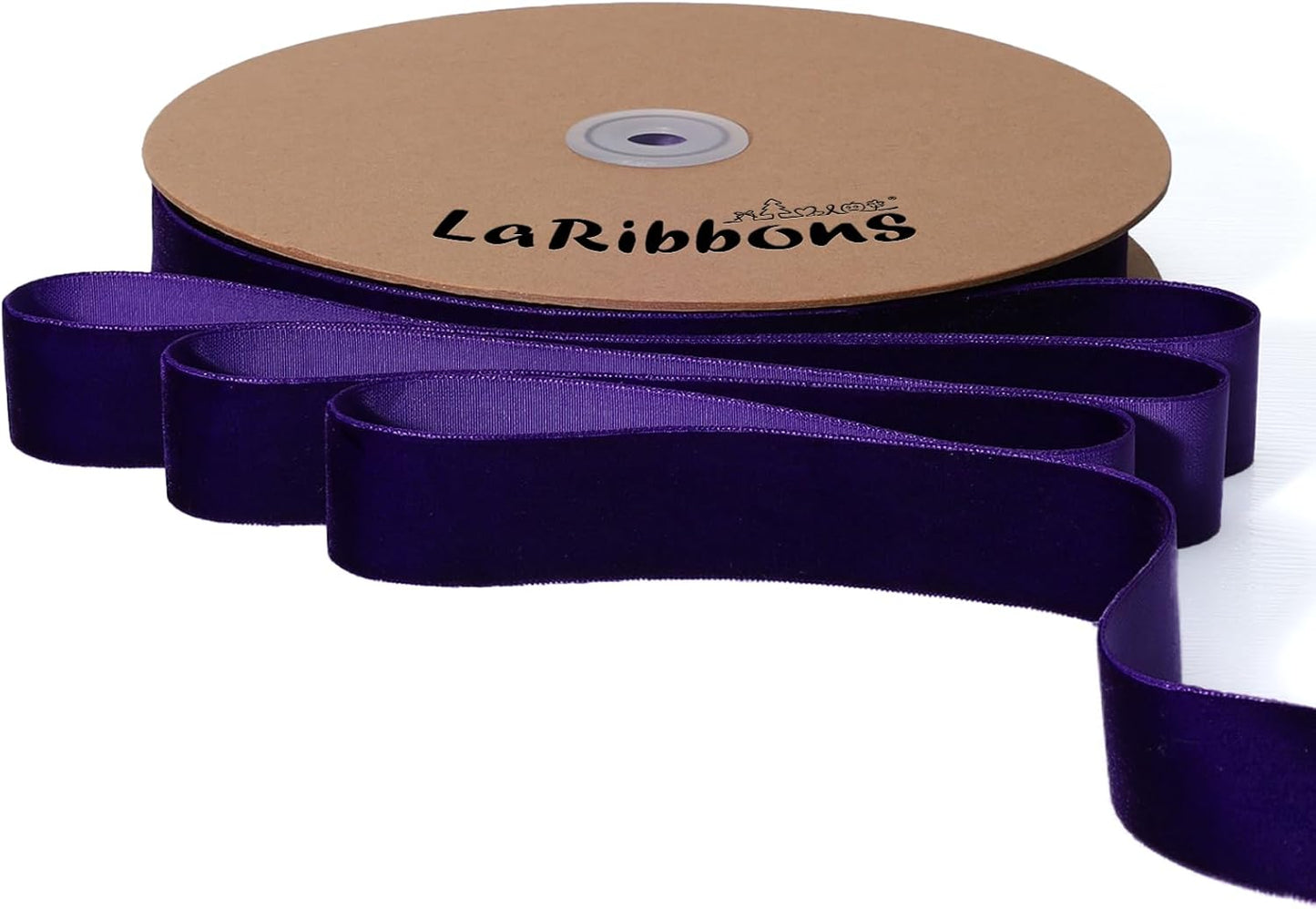 LaRibbons Thin Velvet Ribbon 1 Inch x 25 Yards, Purple Velvet Ribbon for Christmas Tree, Gift Wrapping, Wreath Bow, Outdoor Decoration - Crafty Corner
