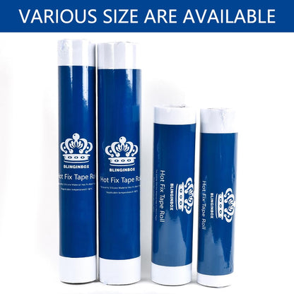 Blinginbox Hotfix Tape,Hot Fix Rhinestones Transfer Film Paper Iron on Rhinestones Transfer Paper.(10ft*12.6in)