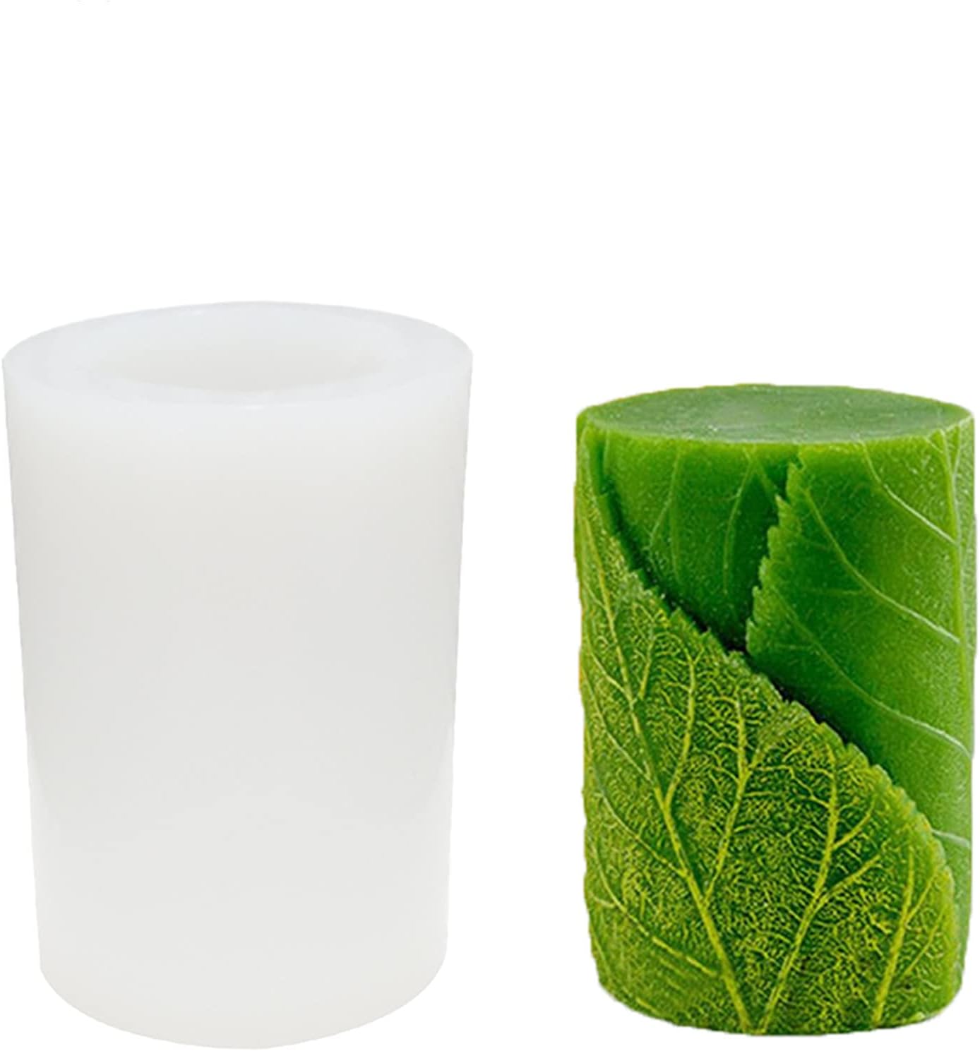 Tree Leaf Candle Mold Silicone Clay Soap Mould for Making Soy Wax Beeswax Candles Handmade Art Craft Fondant Cake Decor