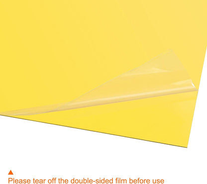 uxcell 4Pcs A4 Gel Light Lighting Filter Overlay Transparent Color Correction Plastic Vinyl PVC Sheets Photography Television Yellow,0.3mm