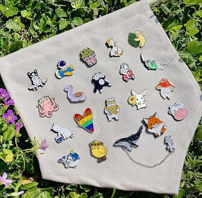 Cute Enamel Backpack Pins (20 Count)