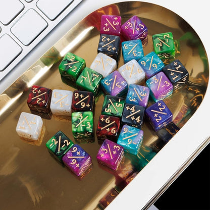 82 Pack Magic The Gathering Counter Dice Set 72 Pcs D6 MTG Dice Life Counters Tokens for Magic Card Game Accessories with 3 Pcs Rolling Dice 7 Pcs Drawstring Bags