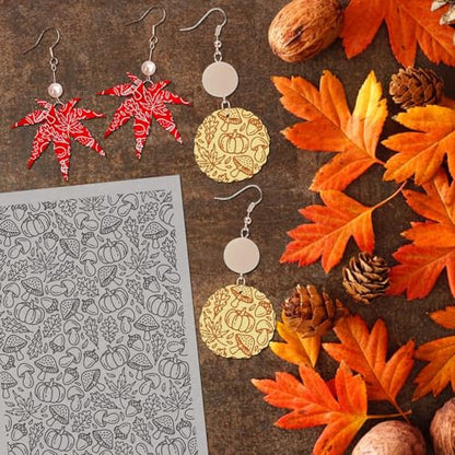 Autumn Leaves Polymer Clay Texture Mat