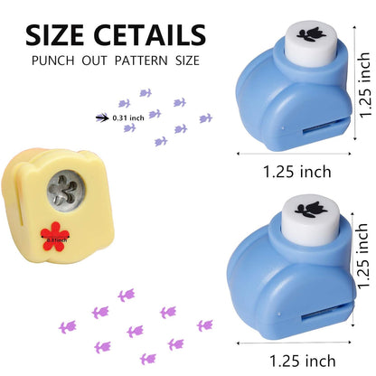 12pcs Craft Hole Punch Shapes Set,Small Paper Puncher for Kids,Single Crafting Scrapbook Punches,Star,Butterfly,Leaf,Christmas Tree.Heart,Tag stamp Cards Mini Cutter Nail Arts crafts Punchers Supplies - Crafty Corner
