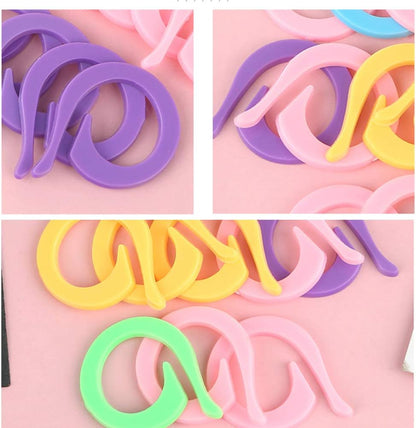 LOKUNN 50PCS Stitch Markers for Crocheting, Crochet Stitch Markers Ring for Knitting and Crocheting, Small and Large Locking