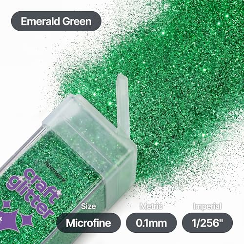 Craft Glitter Shaker Emerald Green 130g Microfine (3.8 Ounce)