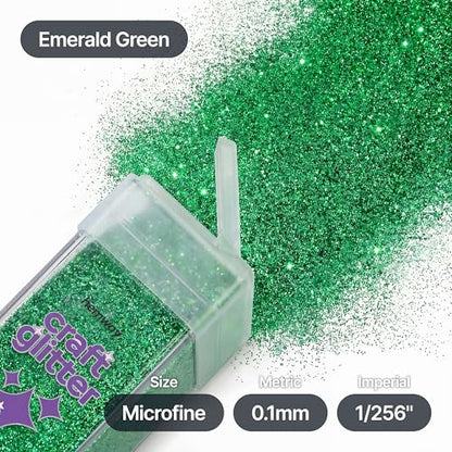 Craft Glitter Shaker Emerald Green 130g Microfine (3.8 Ounce)