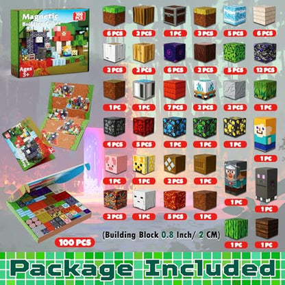 100 PCS Magnetic Blocks (100 Count)