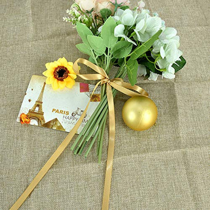 100yds 3 8 Inch Gold Satin Ribbon for Craft Gifts Wrapping (300 Foot)