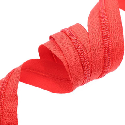 5 Red Nylon Zippers by the Yards Bulk 10 Yards Coil Zipper Tape with 25pcs Zipper Sliders for DIY Tailor Sewing Craft