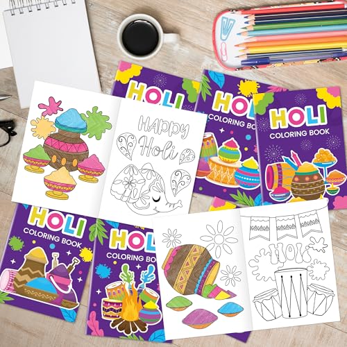 Holi Coloring Books for Kids (24 Count)