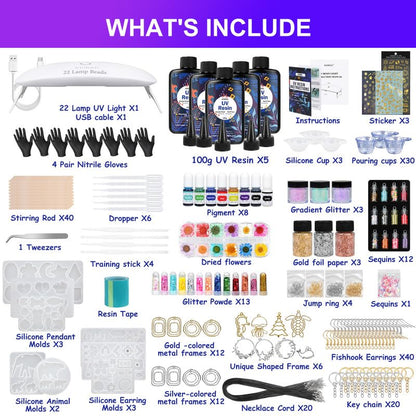 UV Resin Jewelry Making Kit