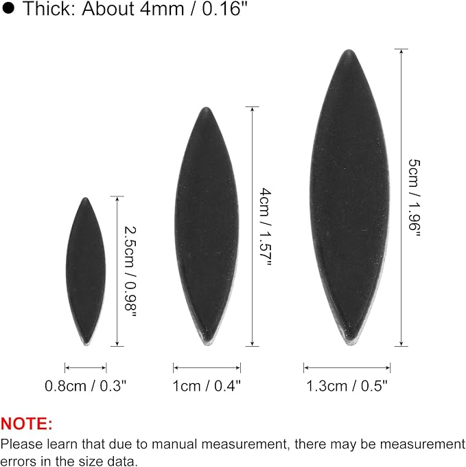 uxcell Ceramic Mosaic Tile, About 200g Teardrop Leaf Tile Mosaic Block for Handicrafts Artwork, Black