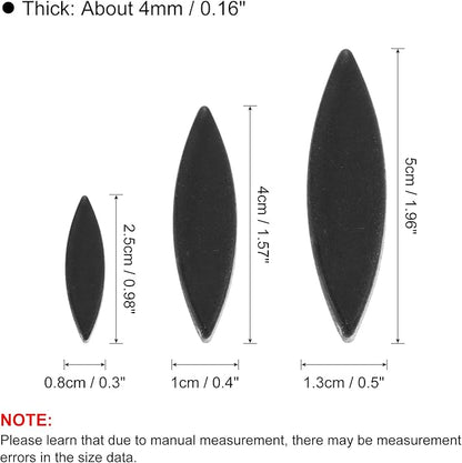 uxcell Ceramic Mosaic Tile, About 200g Teardrop Leaf Tile Mosaic Block for Handicrafts Artwork, Black