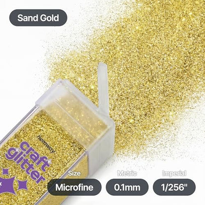 Craft Glitter Shaker Sand Gold 130g Microfine (3.8 Ounce)