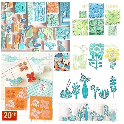 16 Pack Rubber Stamp Carving Blocks (16 Count)