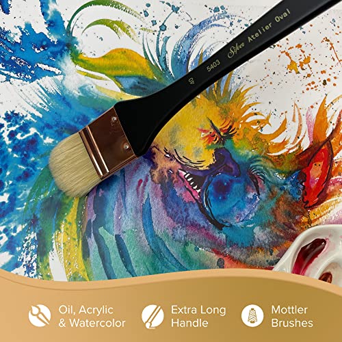 Silver Atelier Oval Mottler Oil Paintbrush