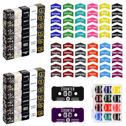 122PCS MTG Keyword Tokens & Dice & Life Counter Set for MTG Accessories
