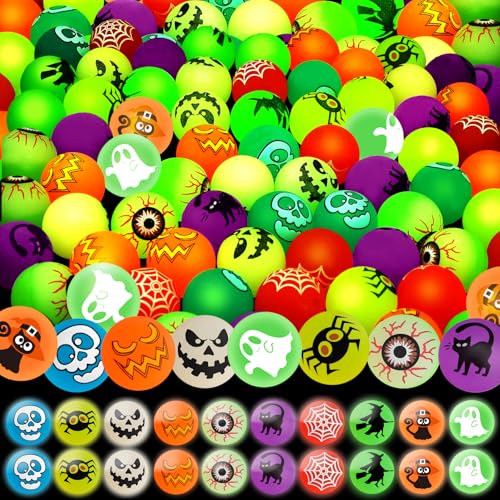 100 Pcs Glow in The Dark Bouncing Balls (8 Ounce)