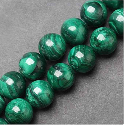 60pcs Adabele Natural Green Malachite Healing Gemstone 6mm Round Loose Beads Gem Stone Spacer for DIY Craft Jewelry Making GE10-6